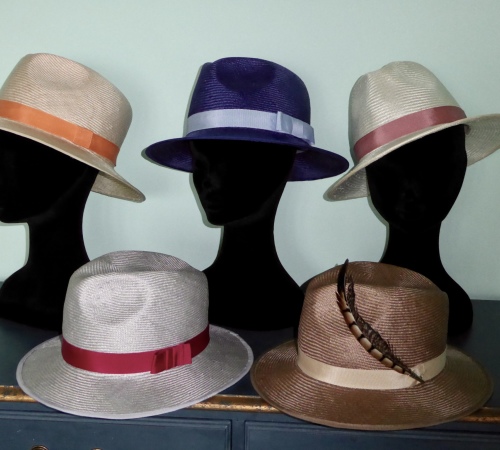 Spring Summer lightweight Fedora assorted colours with interchangeable coloured bands